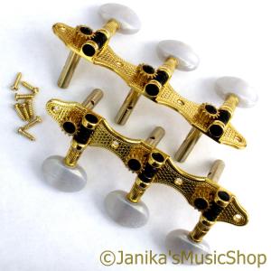 PROFESSIONAL GOLD ACOUSTIC GUITAR MACHINE HEADS SLOTTED HEAD STOCK